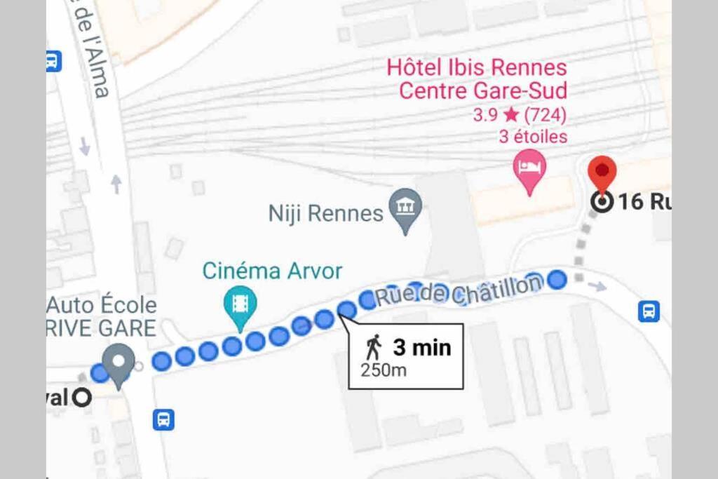 Le Travel, Studio Cosy Aux Pieds De La Gare Rennes Exteriör bild